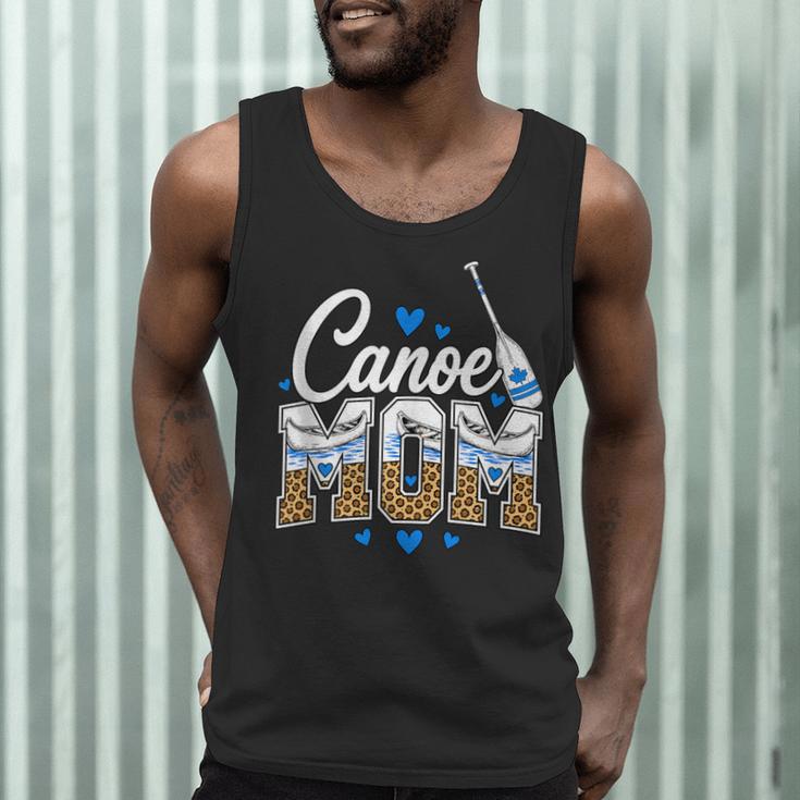 Canoe Mom Leopard Print Paddle River Lake Sport Mother Men Tank Top