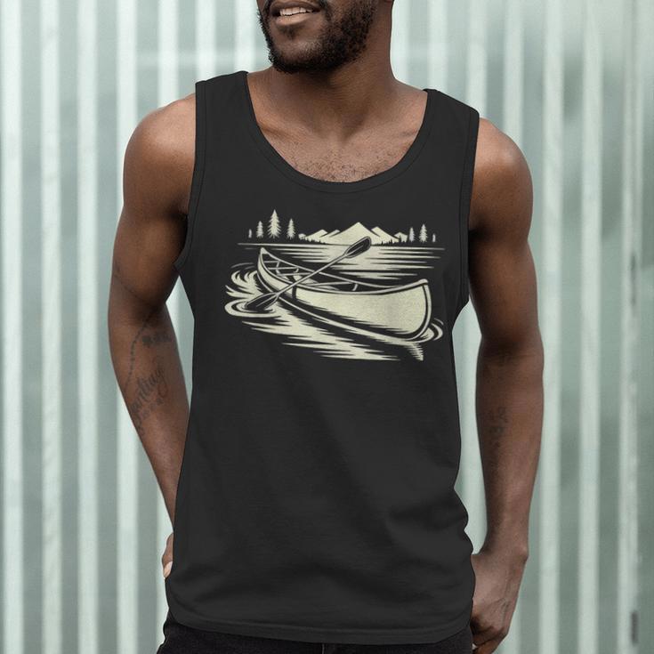 Canoe Tripper Loading Portage Pack First Light Men Tank Top Canoe Tripper Loading Portage Pack First Light Men Tank Top