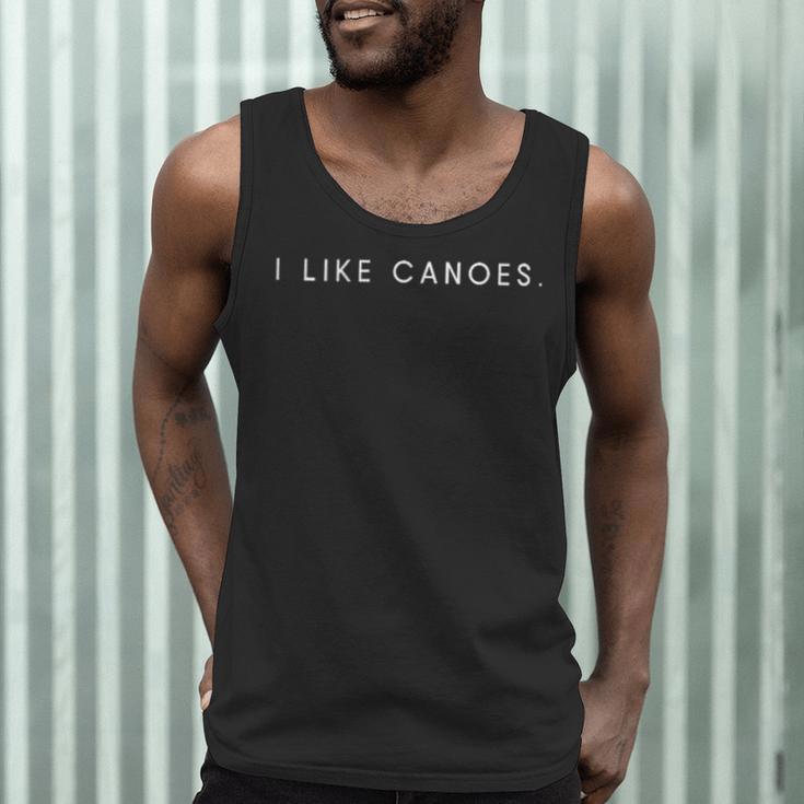 I Like Canoes Minimalist Statement Men Tank Top