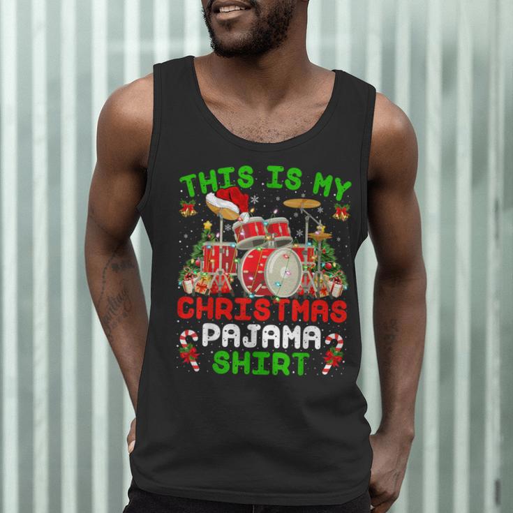 This Is My Christmas Pajama Shirt Drum Kit Christmas Men Tank Top
