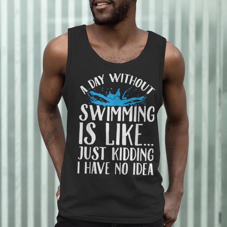 A Day Without Swimming Is Like Swimming Swimmer T-Shirt Men Tank Top