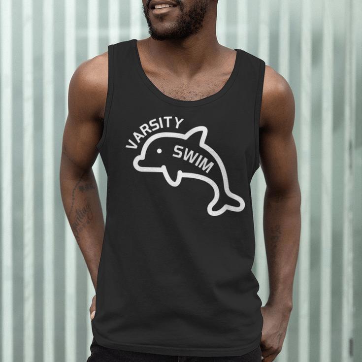 Dolphin Dolfin Varsity Swim Swim Team Swim Club Swimming Men Tank Top Dolphin Dolfin Varsity Swim Swim Team Swim Club Swimming Men Tank Top