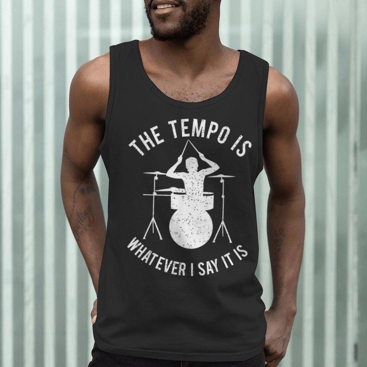 Drum Kit Graphic For a Drummer With Percussion Instruments Men Tank Top Drum Kit Graphic For a Drummer With Percussion Instruments Men Tank Top