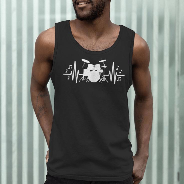 Drum Kit Heartbeat Drummer Music Lover EKG Pulse Set Note Men Tank Top Drum Kit Heartbeat Drummer Music Lover EKG Pulse Set Note Men Tank Top