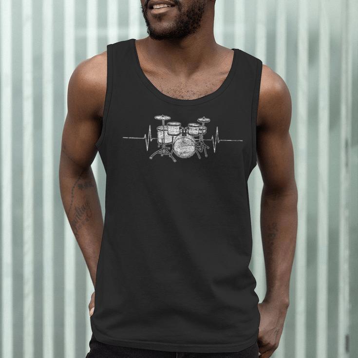 ECG Heartbeat Music Lovers Drumsticks Drum Kit Men Tank Top ECG Heartbeat Music Lovers Drumsticks Drum Kit Men Tank Top