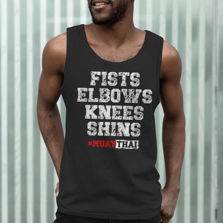 Fist Elbows Knees Shins Martial Arts Muay Thai Men Tank Top