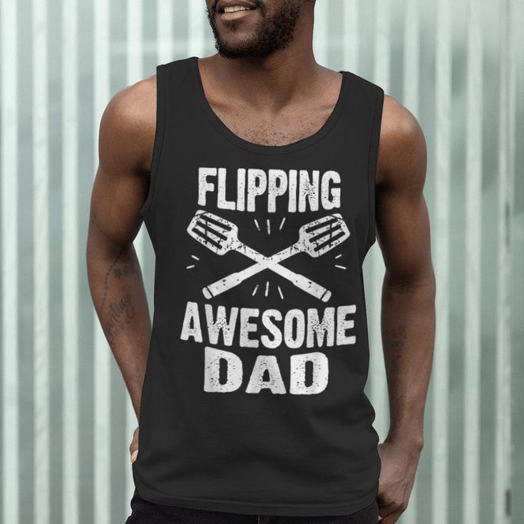 Flipping Awesome BBQ Dad Shirt Grilling Father's Day Men Tank Top