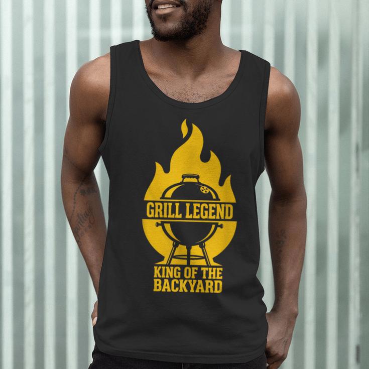 Grill Legend King Of The Backyard BBQ Dad Humor Chef Men Tank Top Grill Legend King Of The Backyard BBQ Dad Humor Chef Men Tank Top