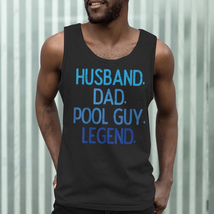 Husband Dad Pool Guy Legend Fathers Day Swimming Papa Men Tank Top Husband Dad Pool Guy Legend Fathers Day Swimming Papa Men Tank Top