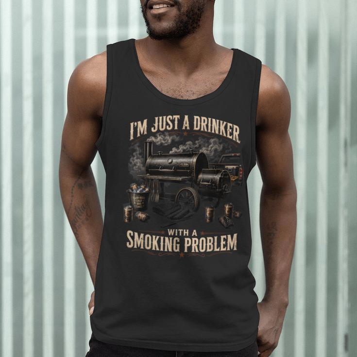 I'm Just A Drinker With A Smoking Problem Grilling BBQ Dads Men Tank Top