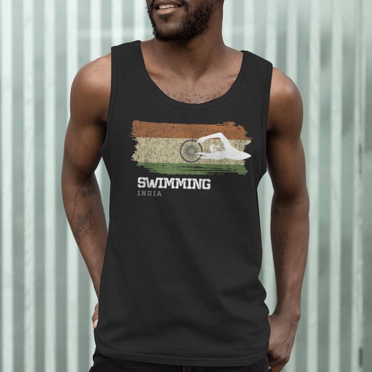 India Swimming Swimmer Water Sports Swimming Men Tank Top