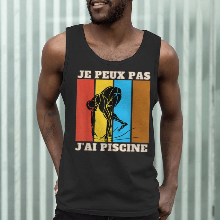 Je Peux Pas J'Ai Piscine Swimming Humour Retro Swimming Pool Men Tank Top Je Peux Pas J'Ai Piscine Swimming Humour Retro Swimming Pool Men Tank Top