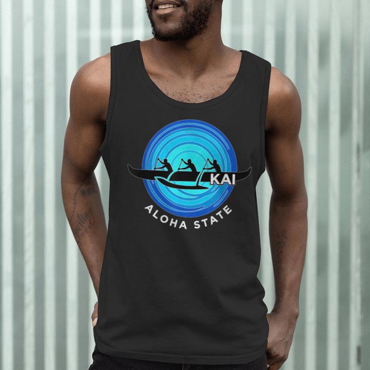 Kai Outrigger Canoe Hawaii Aloha State Paddling Retro Men Tank Top