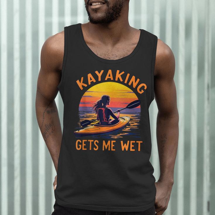 Kayaking Gets Me Wet Kayak Paddling Canoe Adult Joke Sleeveless Men Tank Top Kayaking Gets Me Wet Kayak Paddling Canoe Adult Joke Sleeveless Men Tank Top