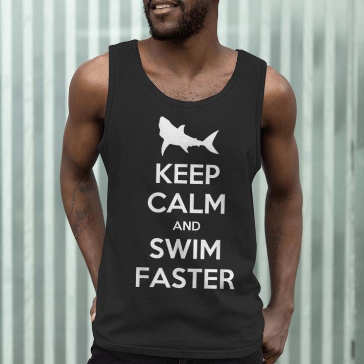 Keep Calm And Swim Faster Swimming T-Shirt Men Tank Top Keep Calm And Swim Faster Swimming T-Shirt Men Tank Top