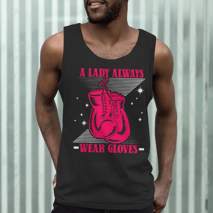 A Lady Always Wear Gloves Kickboxer Fan Muay Thai Boxing Men Tank Top A Lady Always Wear Gloves Kickboxer Fan Muay Thai Boxing Men Tank Top