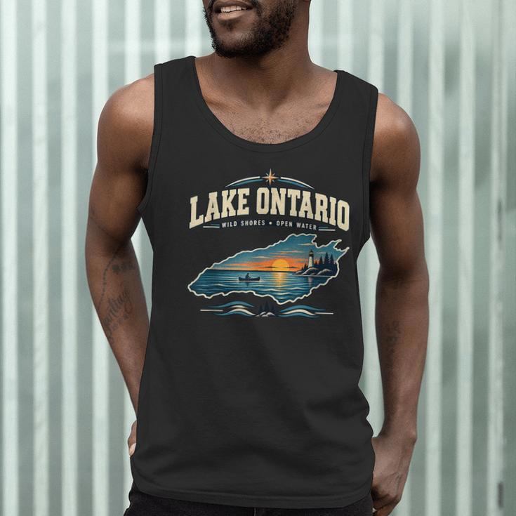 Lakes Lake Ontario Fishing Canoe Lighthouse Outdoor Men Tank Top Lakes Lake Ontario Fishing Canoe Lighthouse Outdoor Men Tank Top