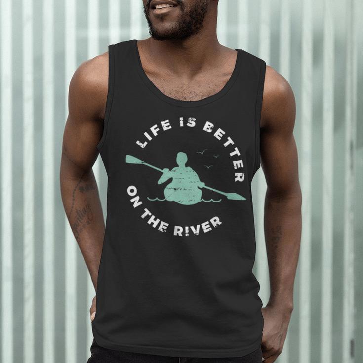 Life Is Better On The River Kayaking Canoe Boating Kayak Men Tank Top