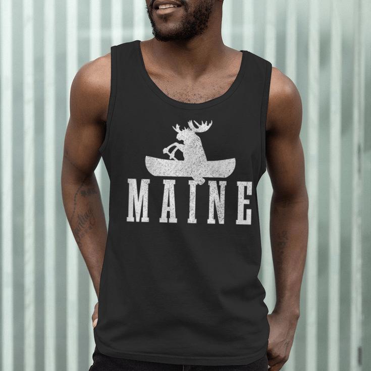 Maine Canoe Kayak Moose USA America Souvenir Men Tank Top Maine Canoe Kayak Moose USA America Souvenir Men Tank Top