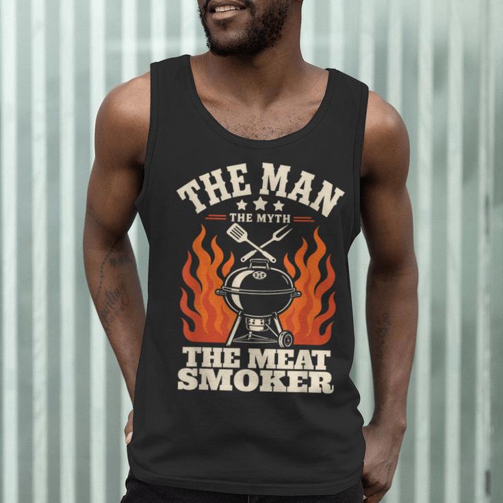 Man Myth Meat Smoker Legend BBQ Dad Men Tank Top