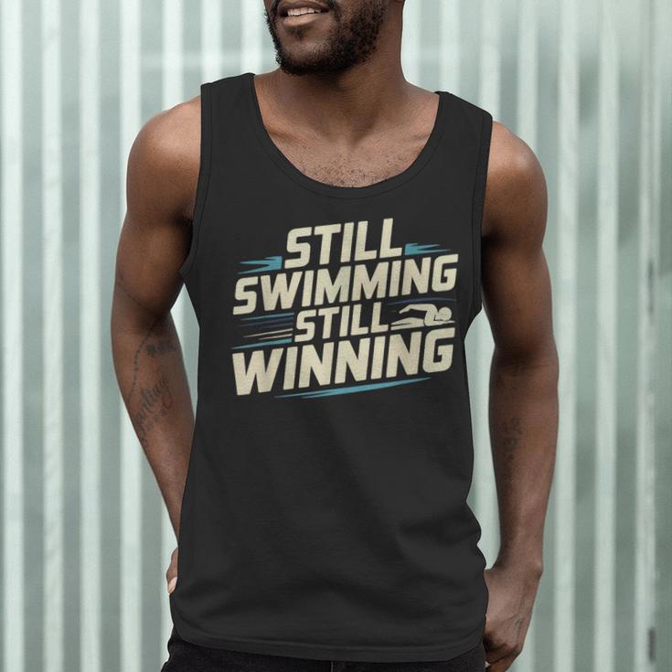 Masters Swimmer Still Swimming Competing Winning Adult Men Tank Top Masters Swimmer Still Swimming Competing Winning Adult Men Tank Top