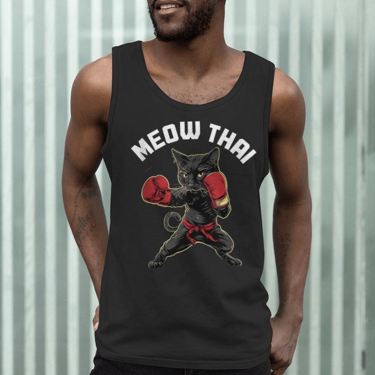 Meow Thai Muay Thai Boxing Cat Martial Arts MMA Boxer Men Tank Top