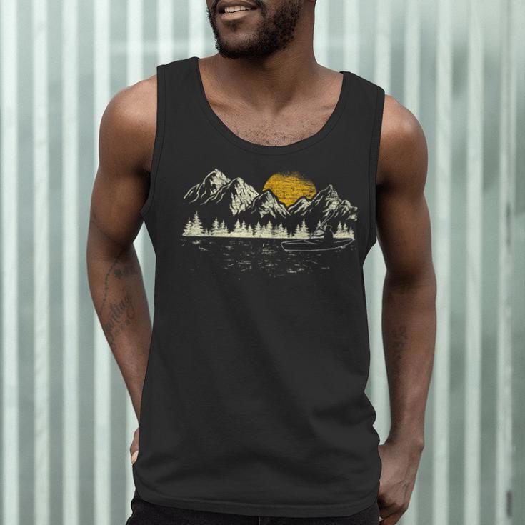 Mountain Kayaking Nature Water Sports Kayaker Canoeing Kayak Men Tank Top