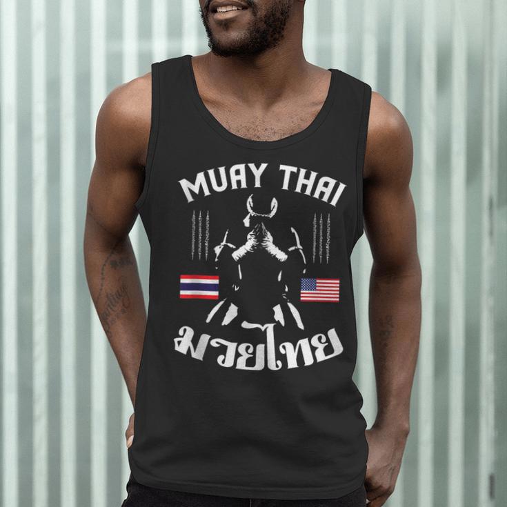 Muay Thai American Flag Martial Arts Thai Boxing Coach Men Tank Top