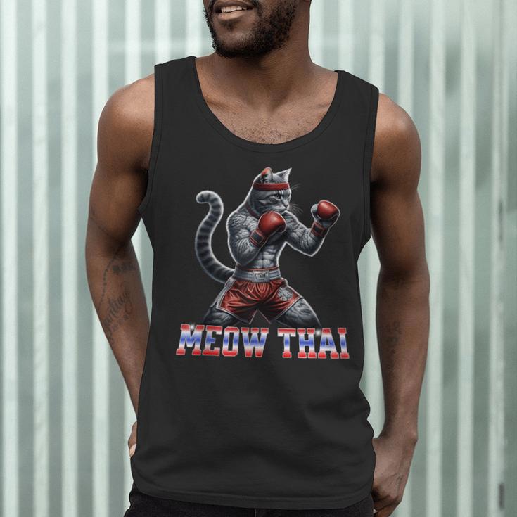 Muay Thai Cat Meow Thai Boxing Men Tank Top