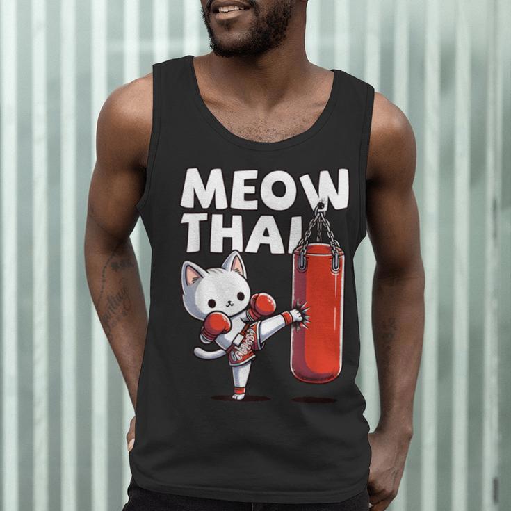 Muay Thai Cat Meow Thai Thai Boxing For Youth Muay Thai Men Tank Top Muay Thai Cat Meow Thai Thai Boxing For Youth Muay Thai Men Tank Top