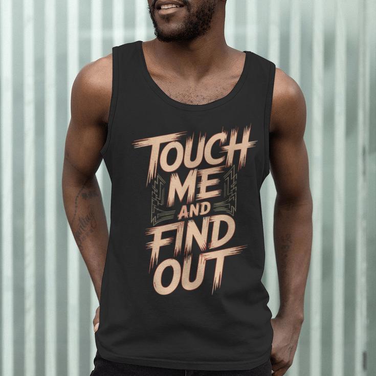 Muay Thai Fighter Touch Find Out Humor Warning Men Tank Top