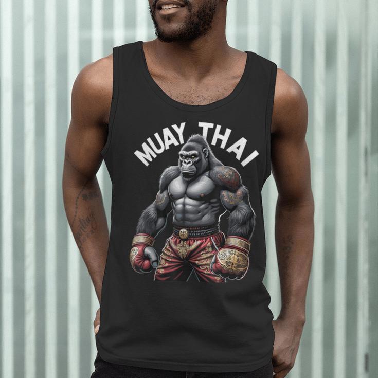 Muay Thai Gorilla Strength Power Fighter Men Tank Top Muay Thai Gorilla Strength Power Fighter Men Tank Top