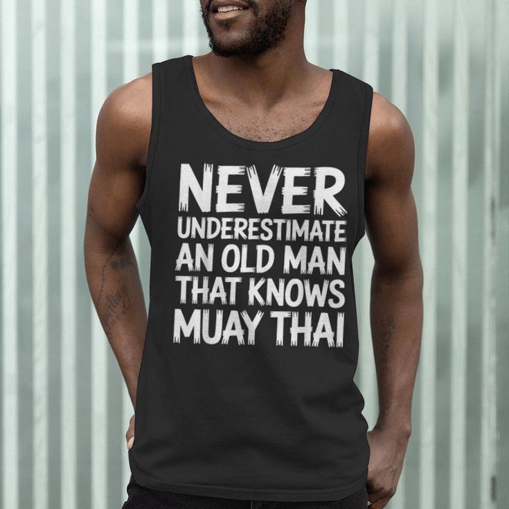 Muay Thai For Grandpa Men Mixed Martial Arts Men Tank Top