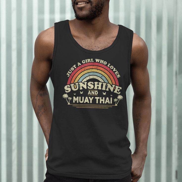 Muay Thai Shirt A Girl Who Loves Sunshine And Muay Thai Men Tank Top
