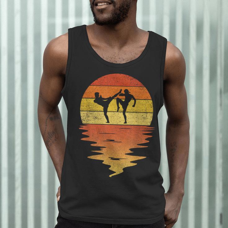 Muay Thai Shirt Retro Sunset 70s Vintage Muay Thai Men Tank Top