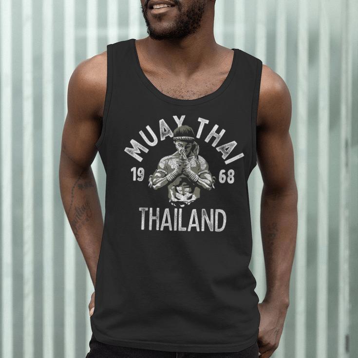 Muay Thai Thailand Vintage Tiger Fighter Training Small Men Tank Top Muay Thai Thailand Vintage Tiger Fighter Training Small Men Tank Top