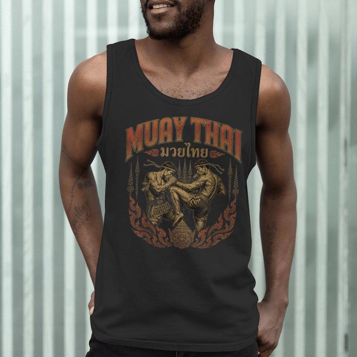 Muay Thai Vintage Thai Boxing Warrior Art Of 8 Limbs Men Tank Top