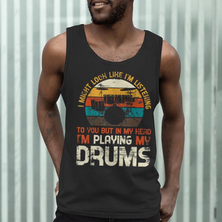 Musician Drummer Music Lover Drum Kit Men Tank Top