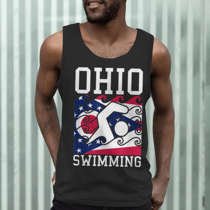 Ohio Flag Swimming Team Swim Swimmer US State Men Tank Top Ohio Flag Swimming Team Swim Swimmer US State Men Tank Top