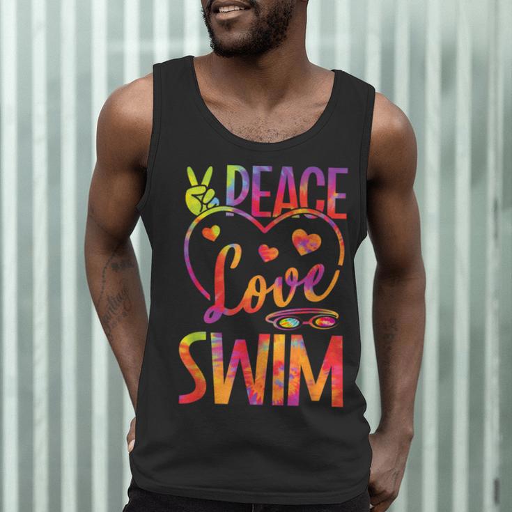 Peace Love Swim Swimming Tie Dye Swimmer Swimming Swim Team Men Tank Top Peace Love Swim Swimming Tie Dye Swimmer Swimming Swim Team Men Tank Top