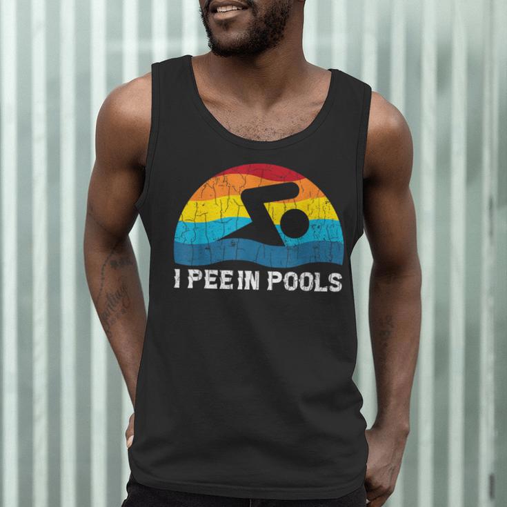 I Pee In Pools Swimmer Swimming Coach Player Graphic Men Tank Top I Pee In Pools Swimmer Swimming Coach Player Graphic Men Tank Top