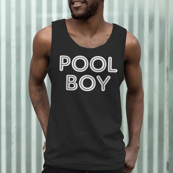 Pool Boy Saying Swim Cool Swimmer Swimming Pool Men Tank Top