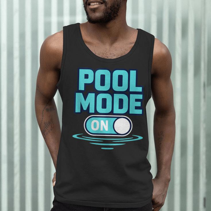 Pool Mode On Summer Swimming Vacation Men Tank Top Pool Mode On Summer Swimming Vacation Men Tank Top