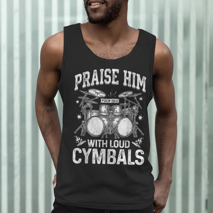 Praise Him With Loud Cymbals Psalm 150-5 Vintage Drum Kit Men Tank Top Praise Him With Loud Cymbals Psalm 150-5 Vintage Drum Kit Men Tank Top
