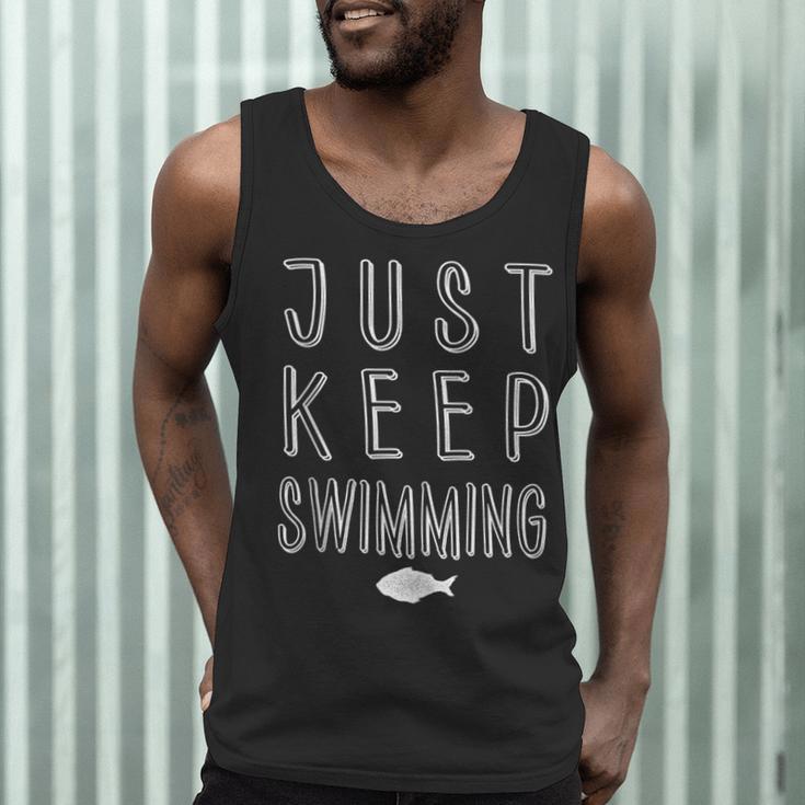 Pretty Fish Just Keep Swimming Men Tank Top Pretty Fish Just Keep Swimming Men Tank Top