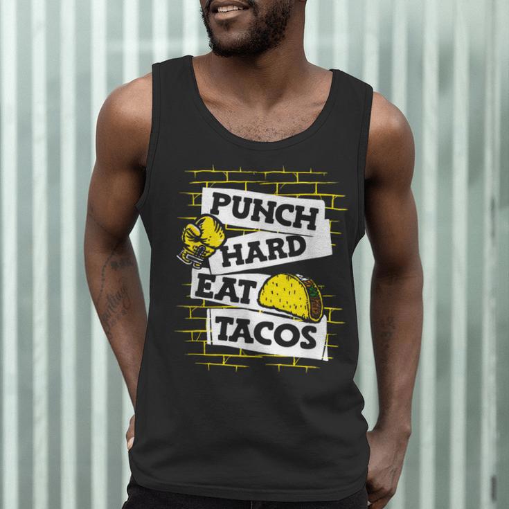 Punch Hard Eat Tacos Professional Boxer Muay Thai Boxing Men Tank Top