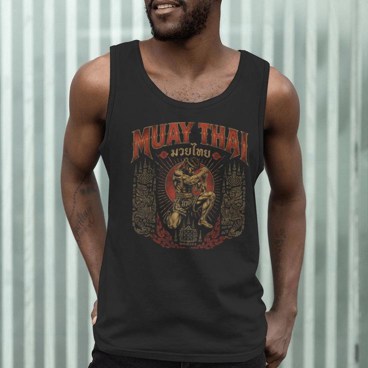 Retro Muay Thai Discipline Thai Boxing Warrior Art Men Tank Top Retro Muay Thai Discipline Thai Boxing Warrior Art Men Tank Top