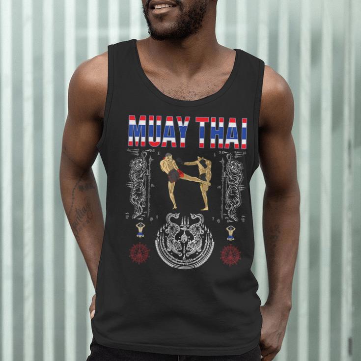 Sawadee Thai Traditional Sak Yant Thai Twin Tiger Muay Thai Men Tank Top