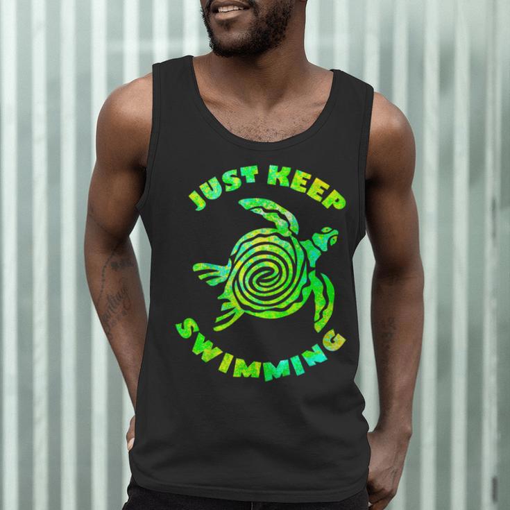 Sea Turtle Just Keep Swimming Ocean Beach Vacation Men Tank Top Sea Turtle Just Keep Swimming Ocean Beach Vacation Men Tank Top