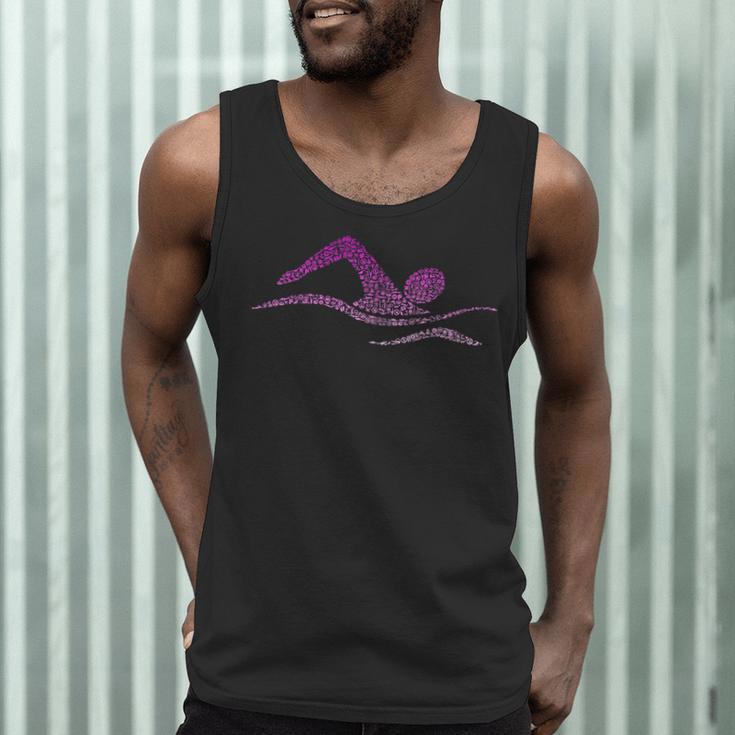 Silhouette Icon Swimmer Stuff Girls Swimming Men Tank Top